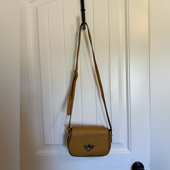 Bumblebee Patch Crossbody Bag – Dark Brown Canvas With Detachable Bee Key Fob - View #8